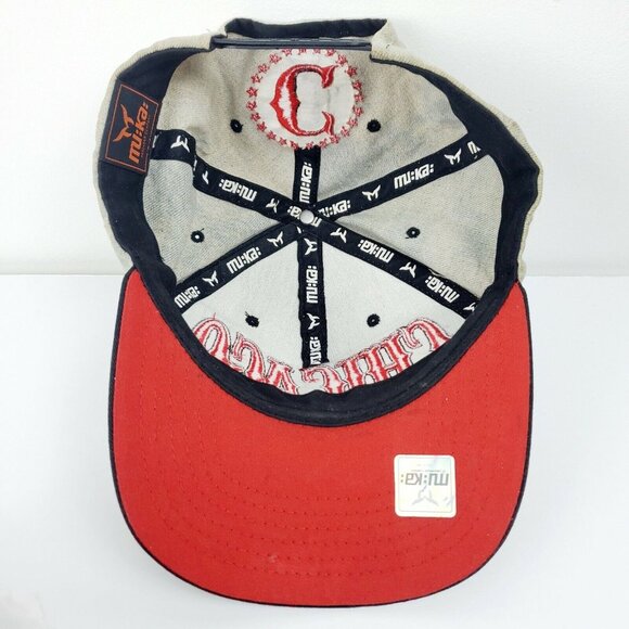 Chicago MU:KA Embroidered Distressed Acid Wash Snapback Cap Hat MUKA EUC - Picture 10 of 12